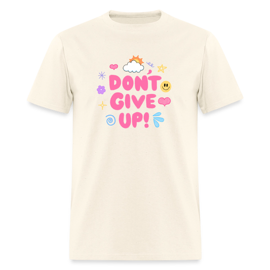 “Don’t give up” Men's T-Shirt | GILDAN 5000 - sweet cream heather
