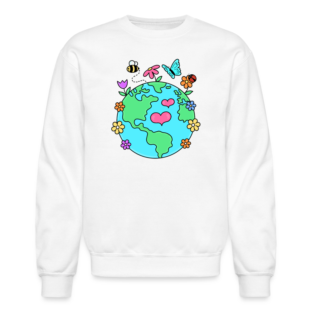 Beautiful earth Crewneck Sweatshirt - white