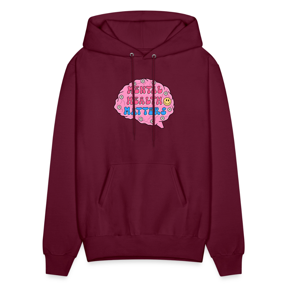 Mental Health Matters Men's Hoodie - burgundy