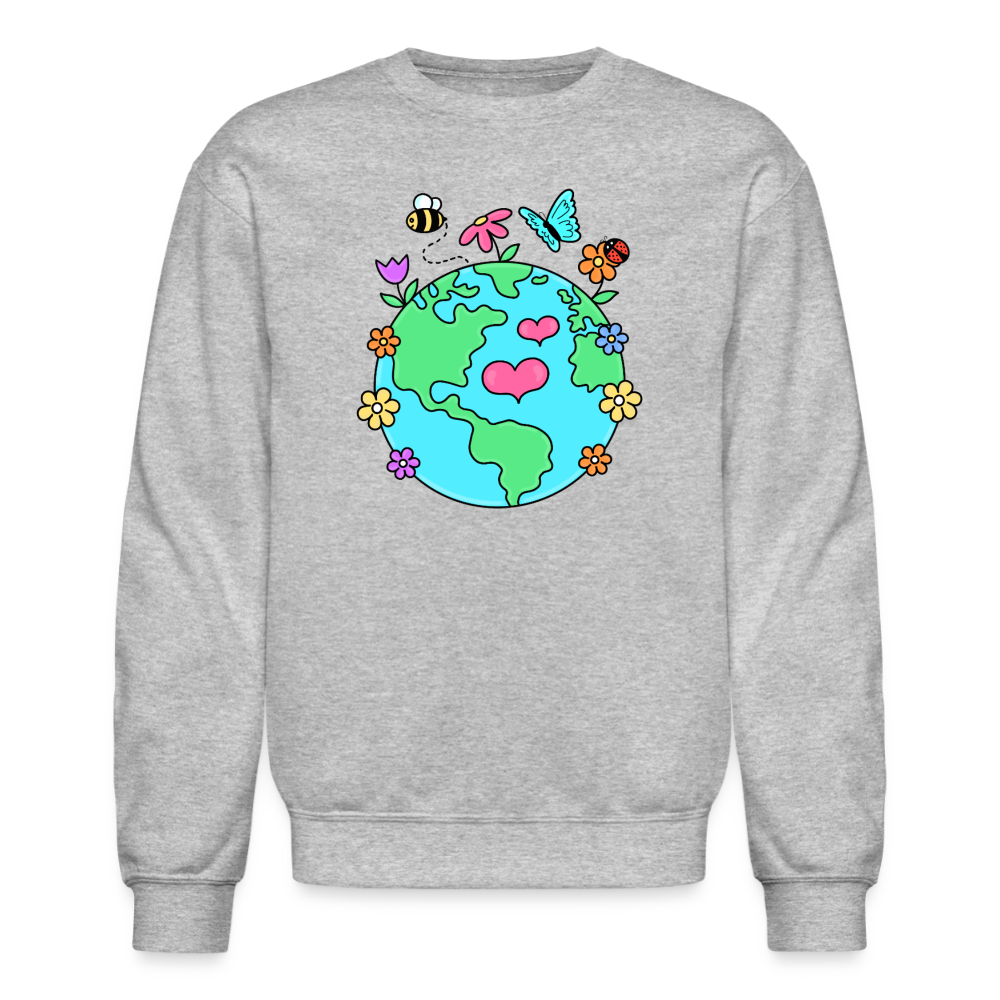 Beautiful earth Crewneck Sweatshirt - heather gray