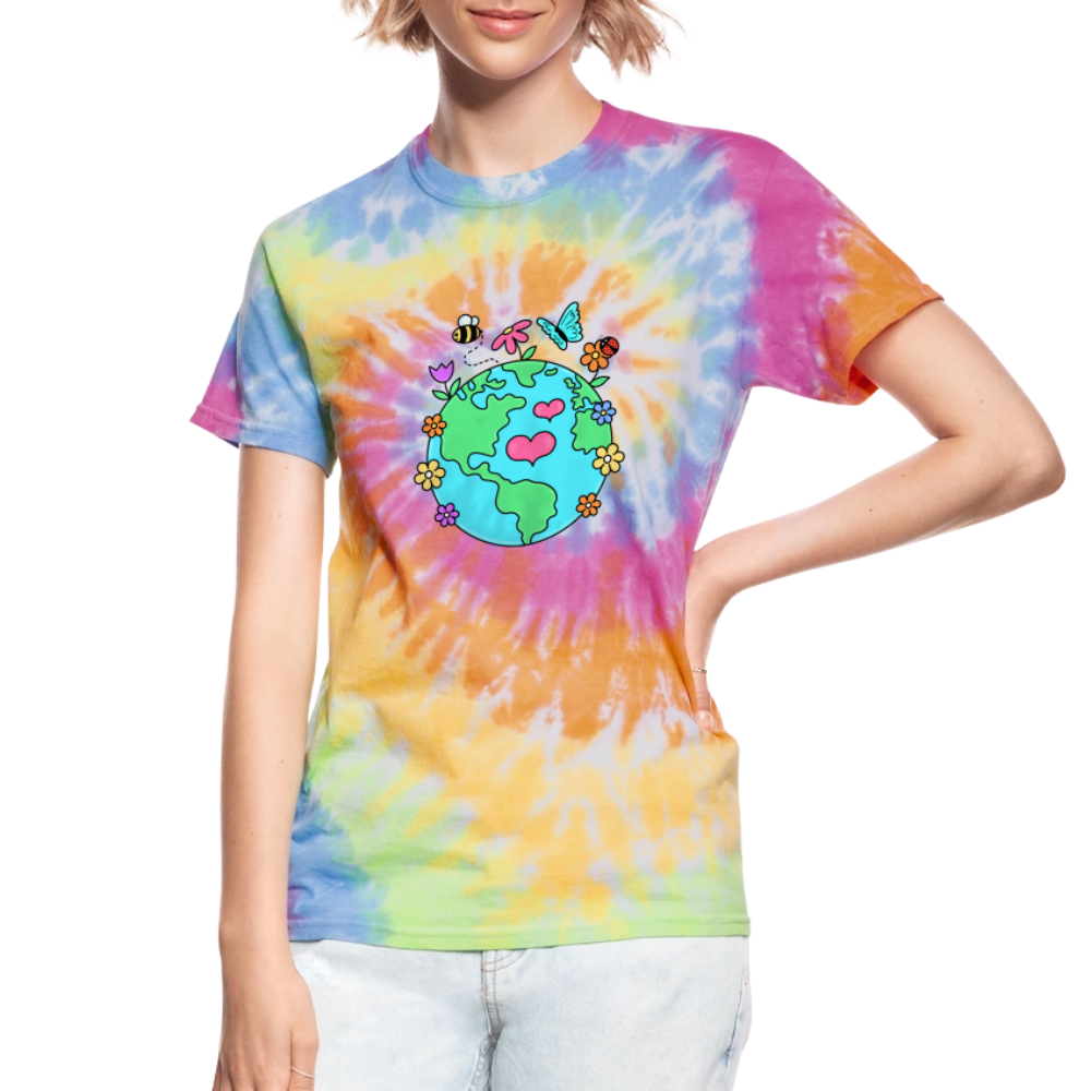 Beautiful Earth Unisex Tie Dye T-Shirt - rainbow