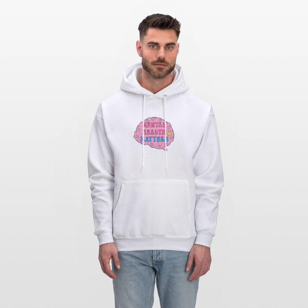 Mental Health Matters Men's Hoodie - white