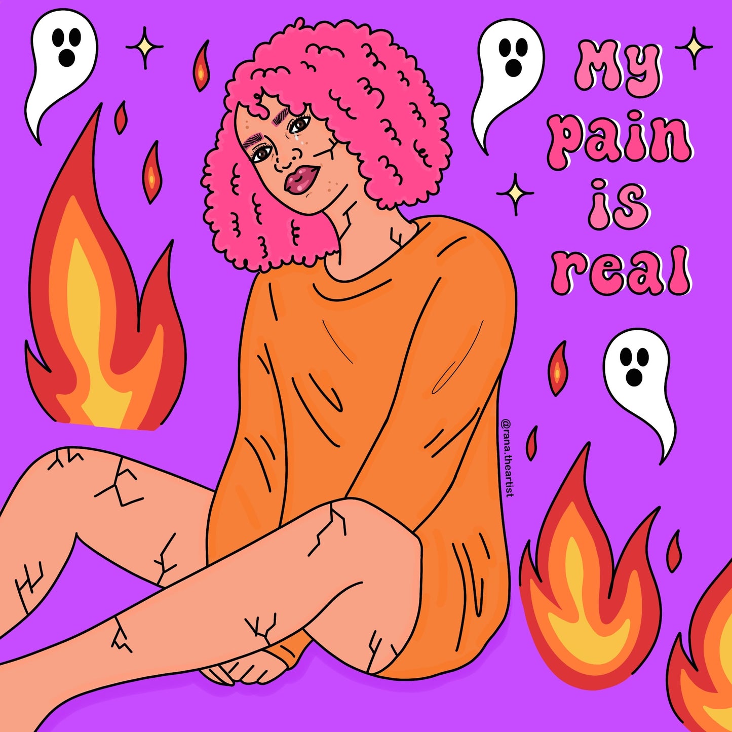 “My pain is real” sticker