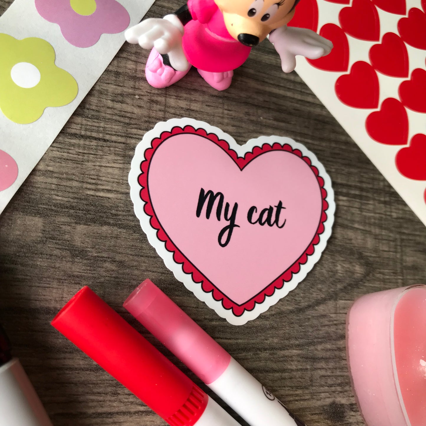 “Love my cat” sticker