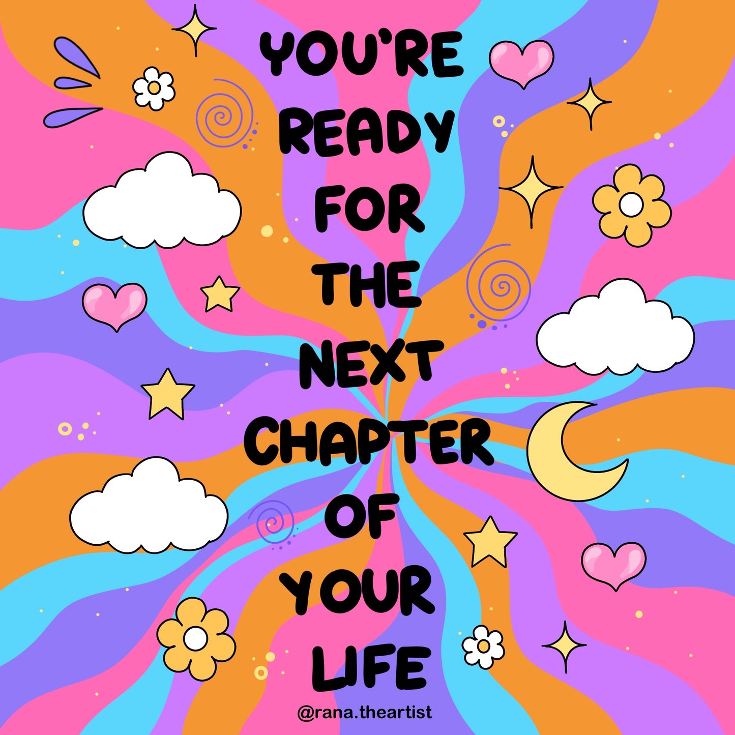 “You’re ready for the next chapter of your life” sticker