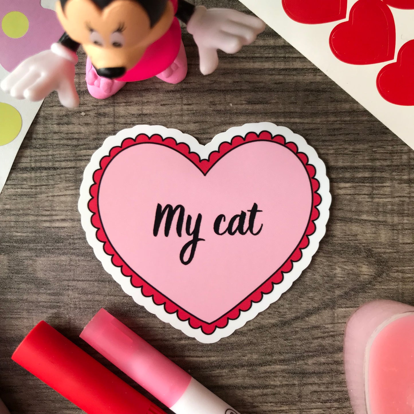 “Love my cat” sticker