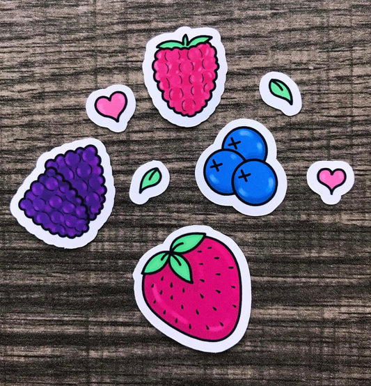“Cute berries” mini sticker pack
