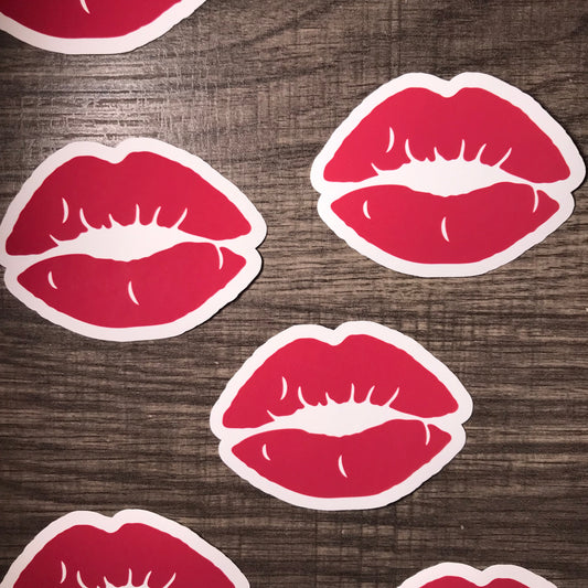 “Red lips sticker”