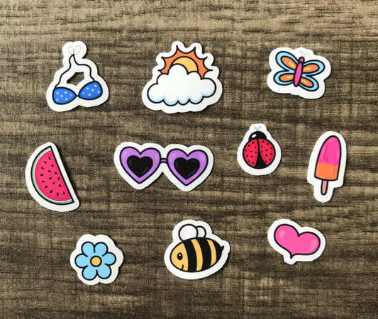 Cute summer mini sticker pack