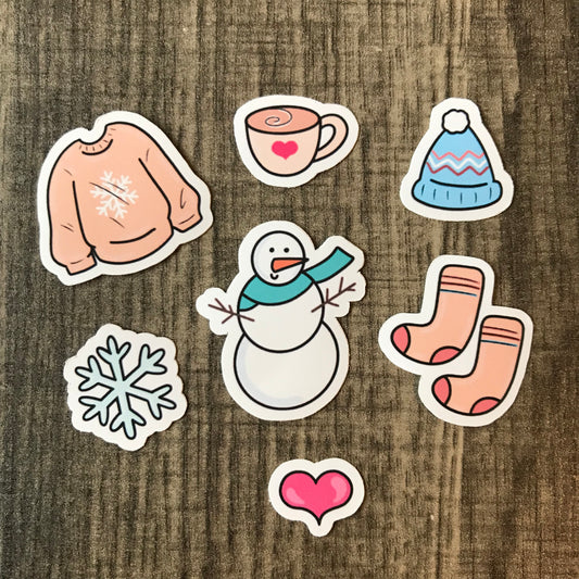 Winter themed sticker pack