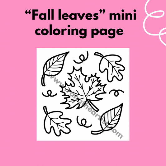 “Fall leaves” coloring page (4x4)