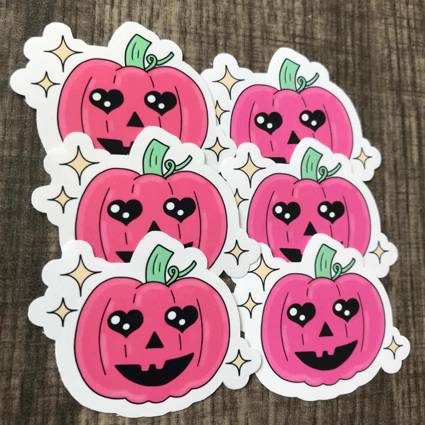 “Pink Pumpkin” mini stickers (set of 3)