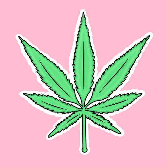 “Weed leaf”  waterproof sticker