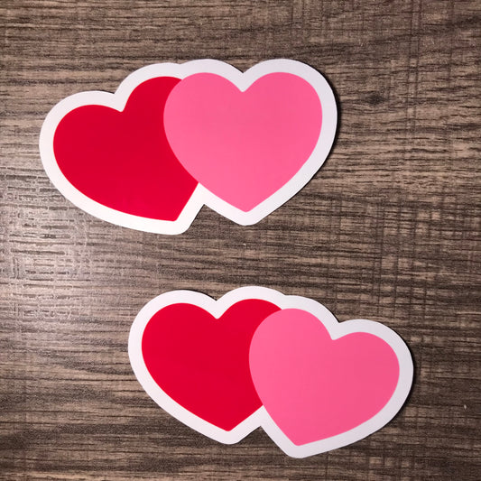“Red and pink hearts sticker”