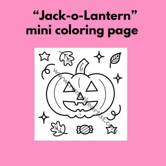 “Jack-o-lantern” coloring page (4x4)