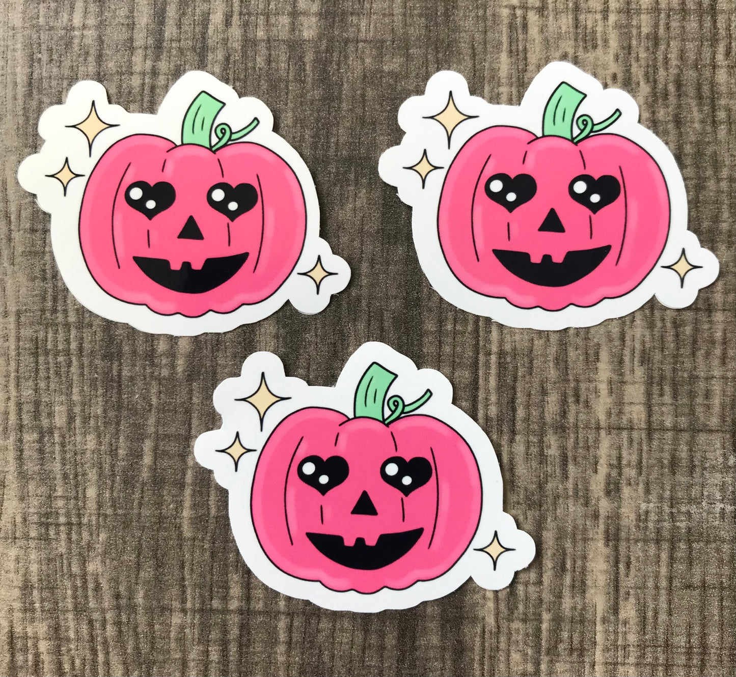 “Pink Pumpkin” mini stickers (set of 3)