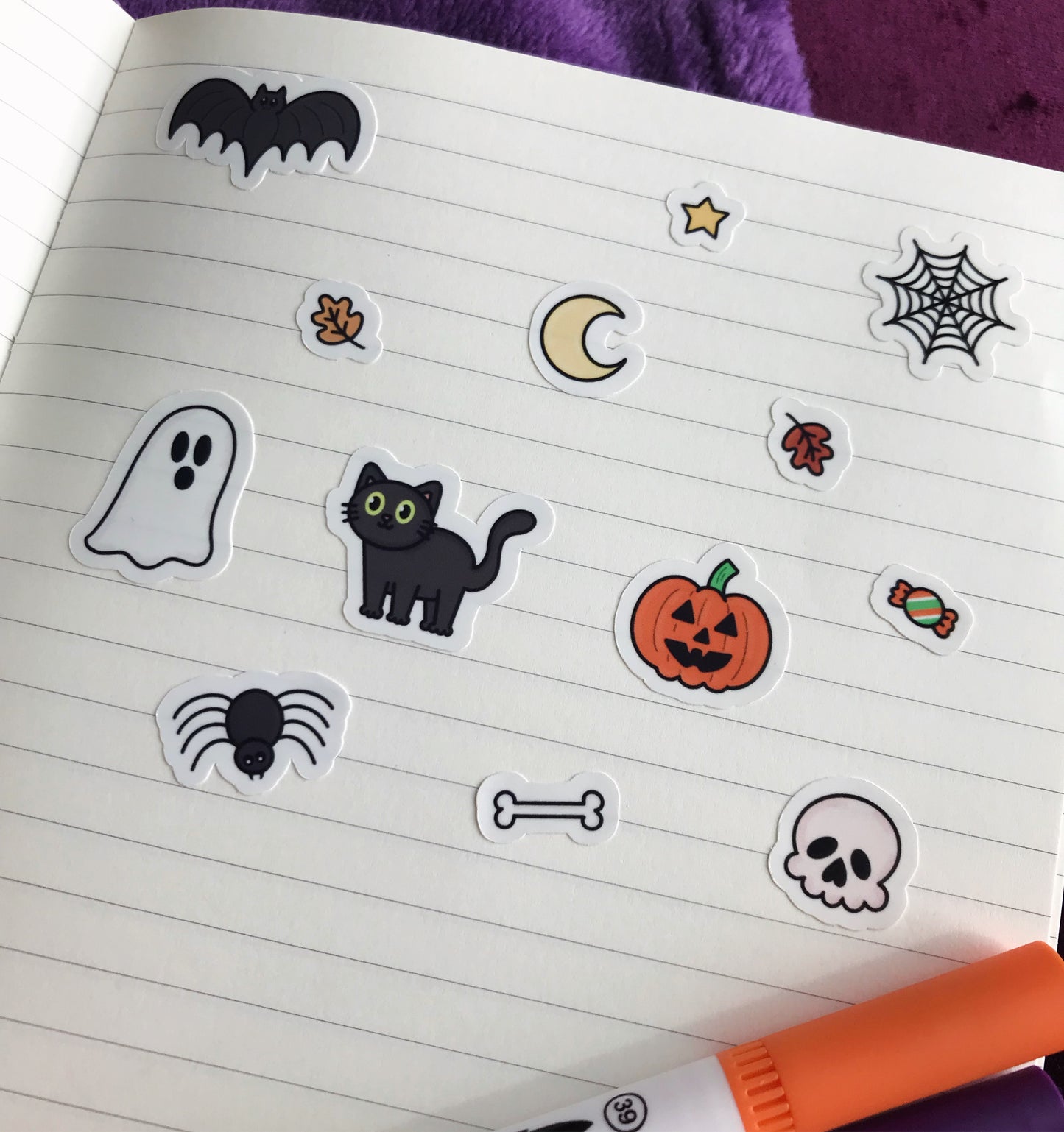 Cute spooky mini sticker pack