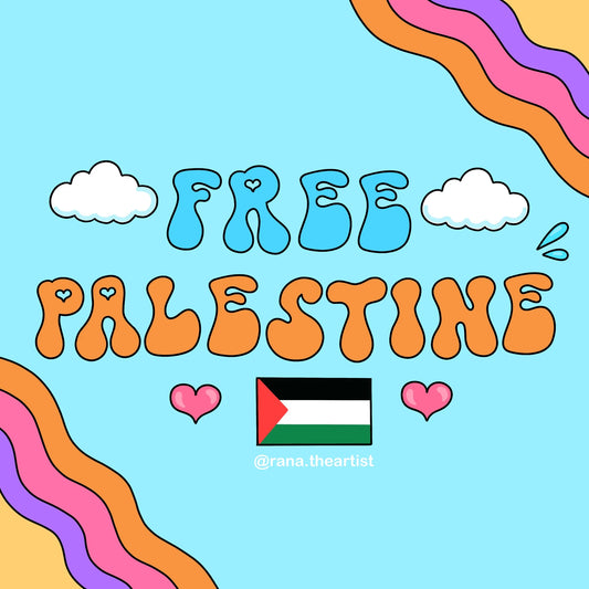 Free Palestine waterproof sticker