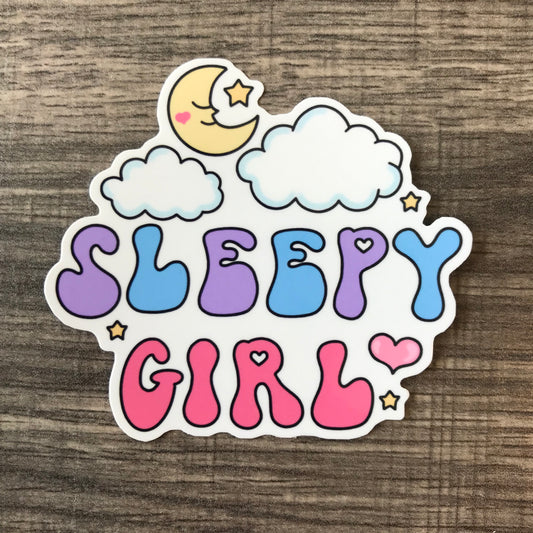 “Sleepy girl”  waterproof sticker