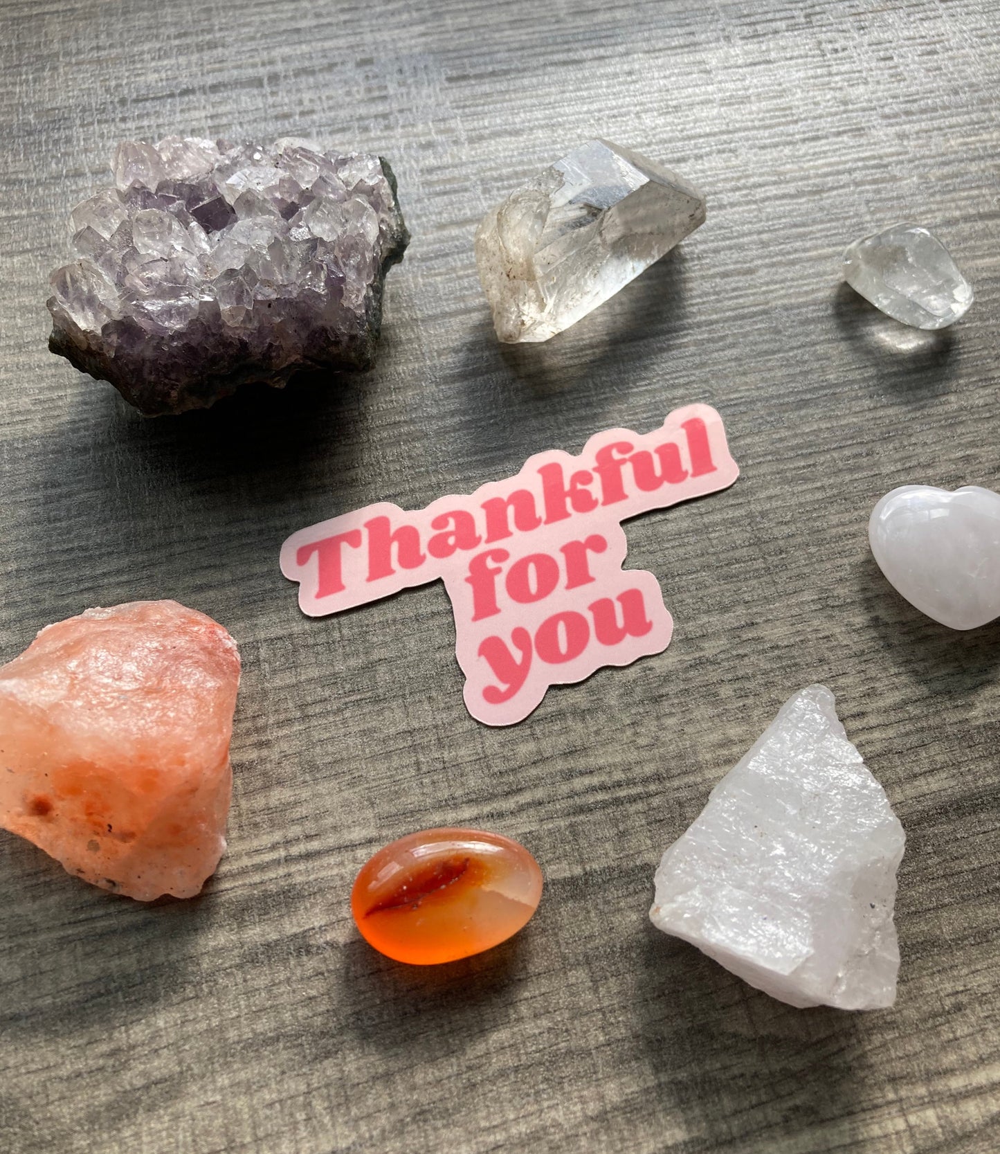 “Thankful for you” sticker