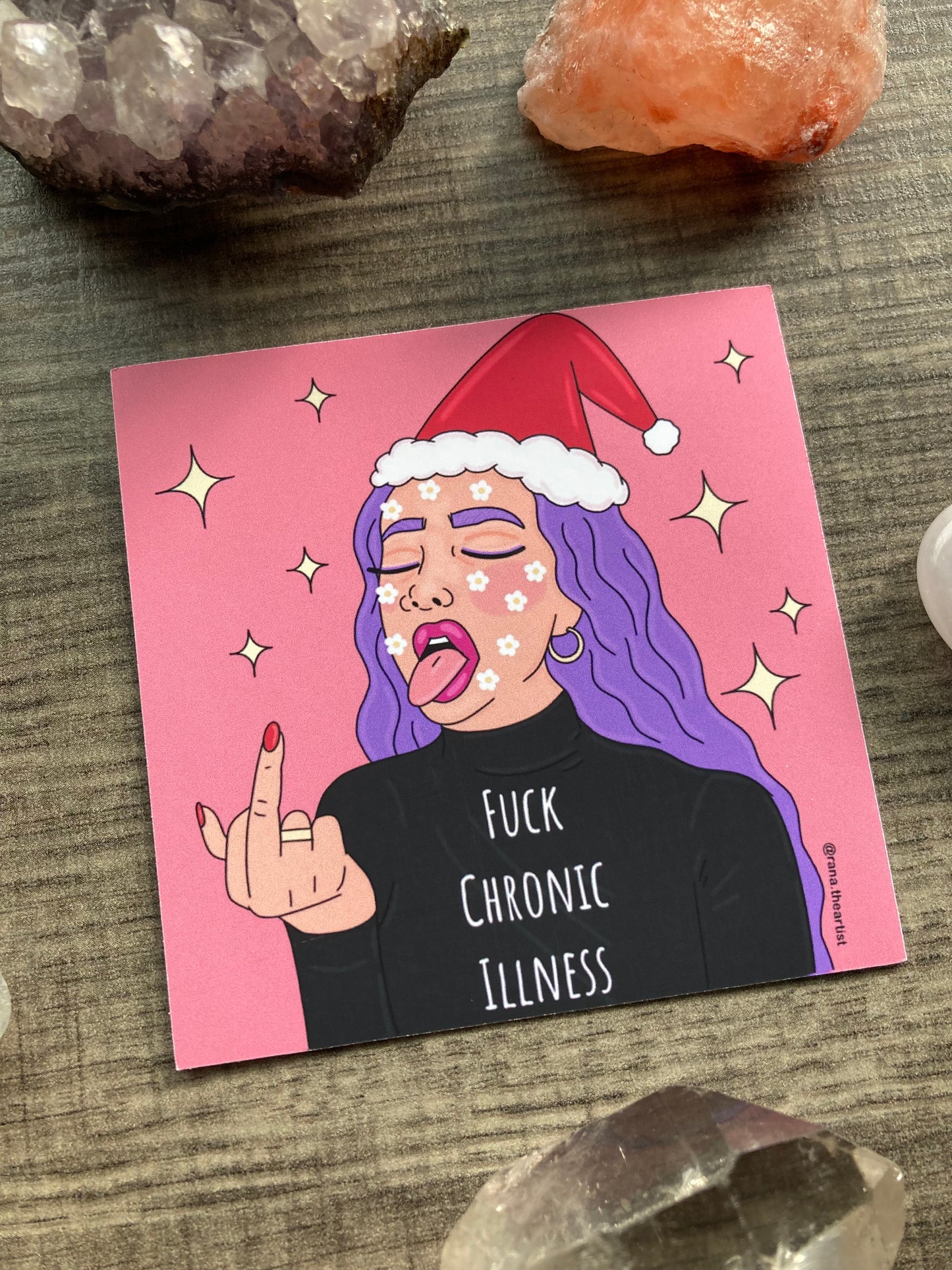 “Fuck Chronic Illness Christmas” sticker