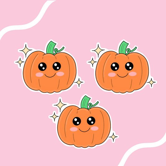 “Smiley Pumpkin” mini stickers (set of 3)