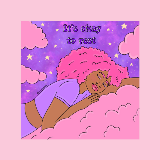 “It’s okay to rest” sticker
