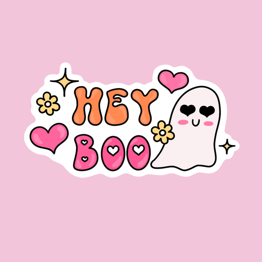 “Hey boo” sticker