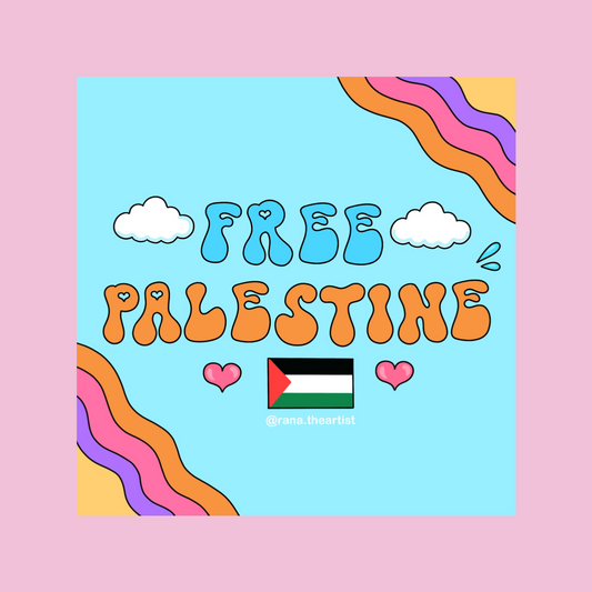 “Free Palestine” sticker